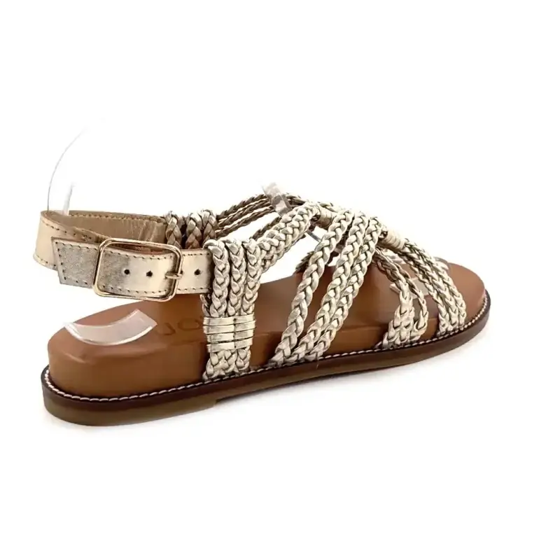 Inuovo h26409 Goudkleurig gevlochten leer Ivoire Chaussures