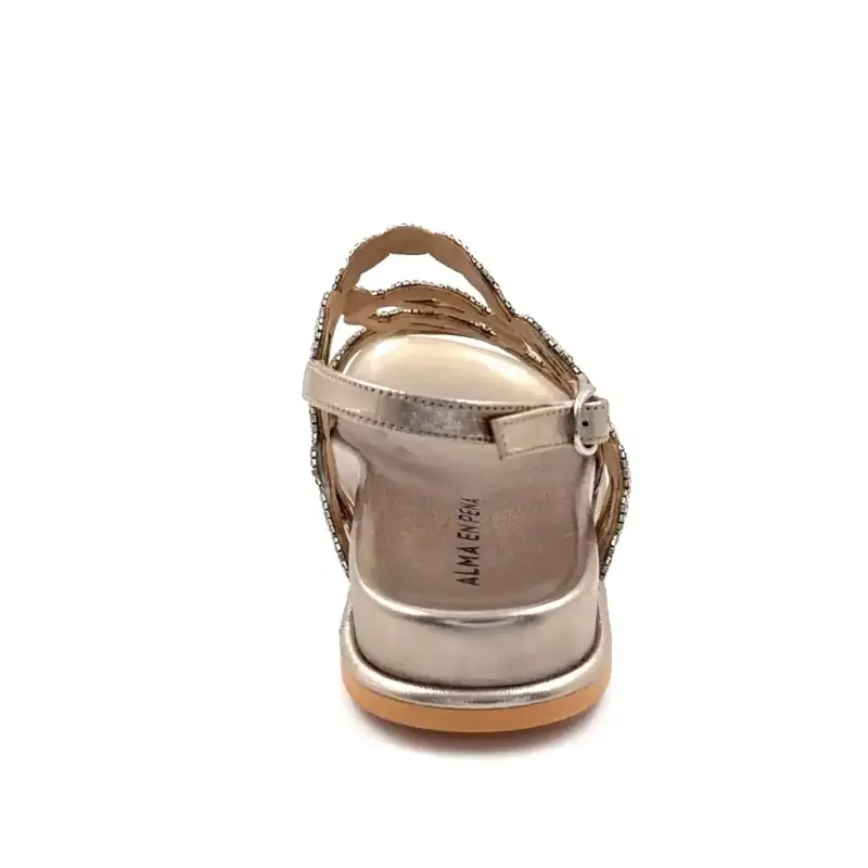 Alma En Pena 7102 Strass Cuir Bronze Ivoire Chaussures