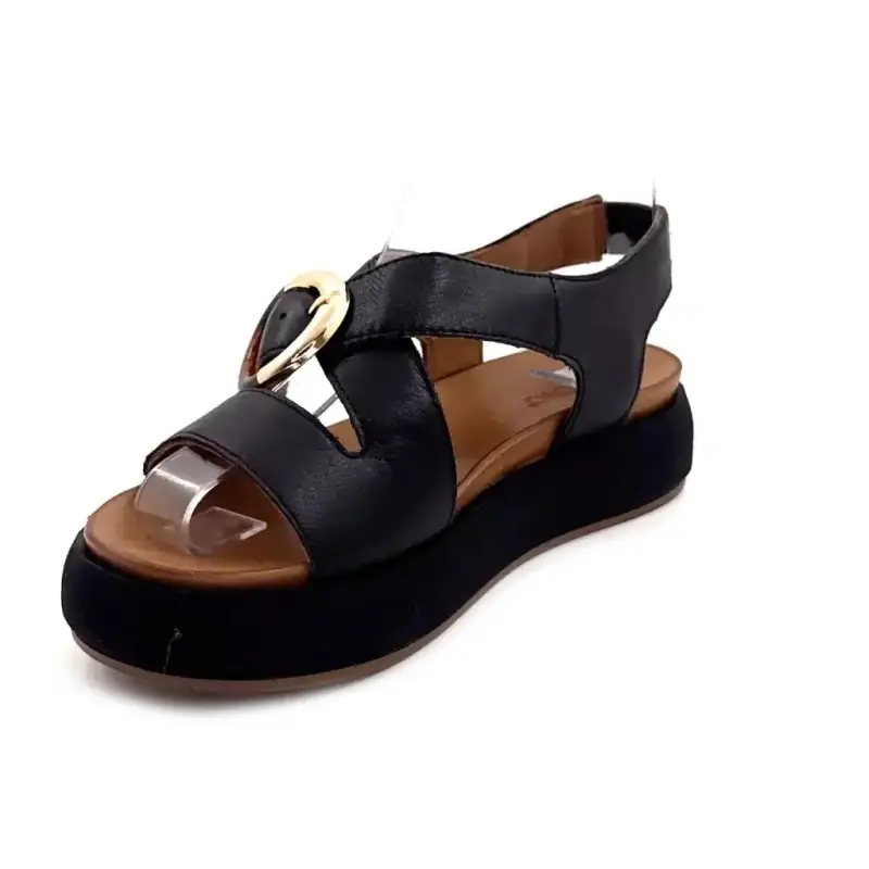 Inuovo A96067 Zwart leer Ivoire Chaussures