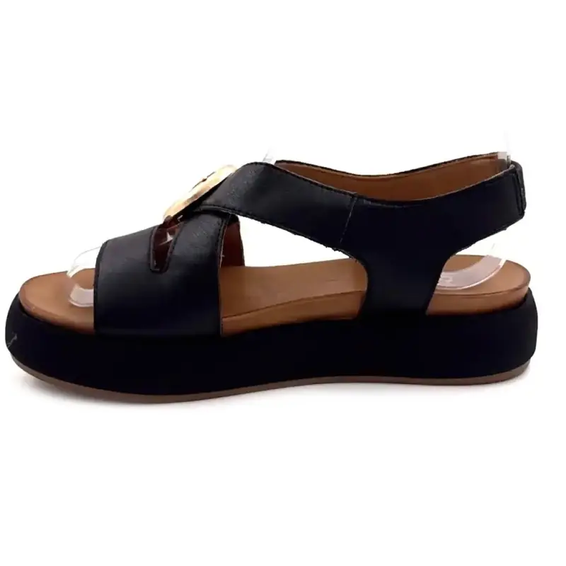 Inuovo A96067 Fekete Bőr Ivoire Chaussures