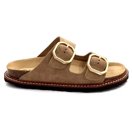 Sandale de plajă cu cataramă dublă Ivoire , 15-71-16170, piele bej 79,00&nbsp;€