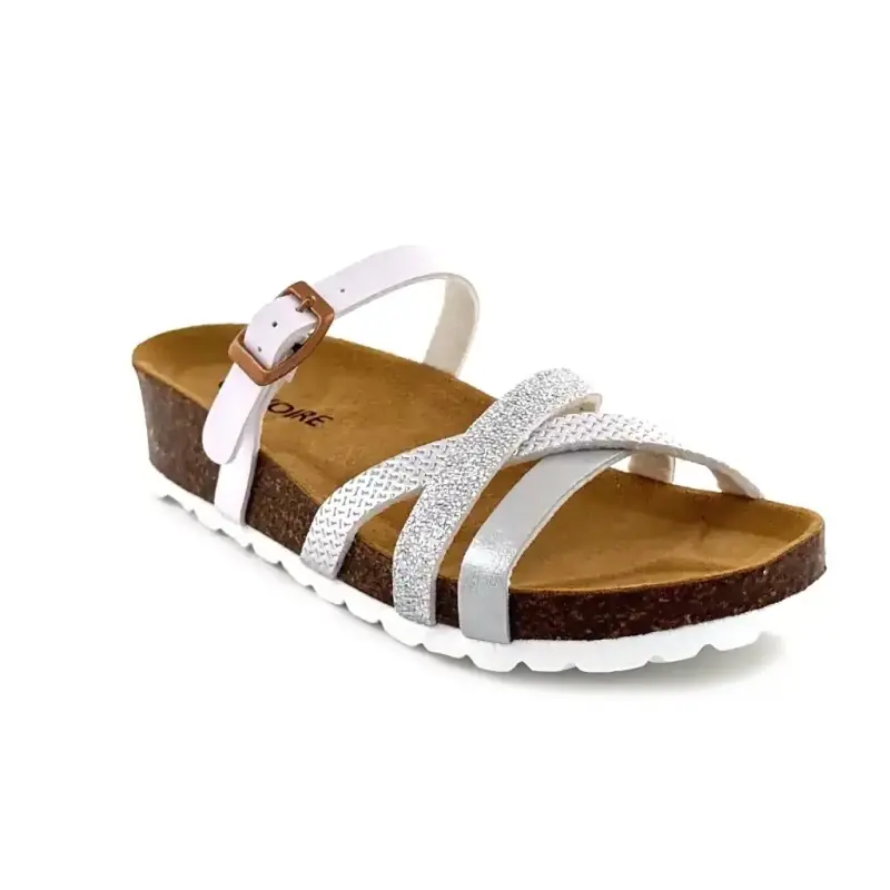 Ivoire 15-68-9658 Λευκό & Ασημί Γκλίτερ Ivoire Chaussures