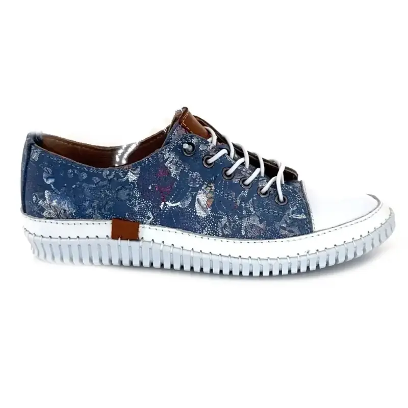 Baskets Souples & Legères Ivoire 032 162-1 Cuir Bleu & Blanc 79,00&nbsp;€