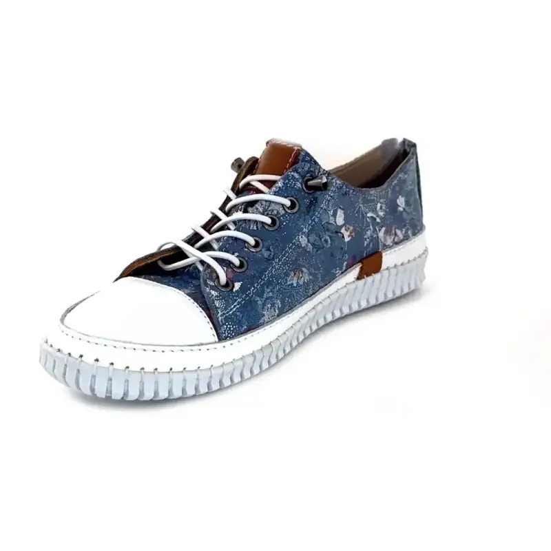 Ivoire 032 162-1 Cuero azul y blanco Ivoire Chaussures