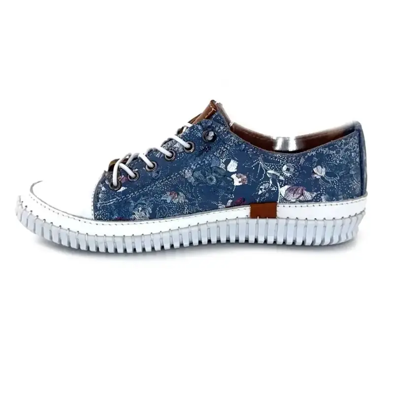 Ivoire 032 162-1 Blau & Weiß Leder Ivoire Chaussures