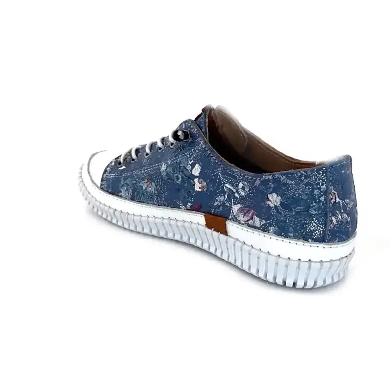 Ivoire 032 162-1 Μπλε & Λευκό Δέρμα Ivoire Chaussures