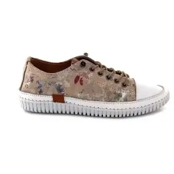 Sneakers Ivoire 032 162-1 in pelle beige e bianca %price%