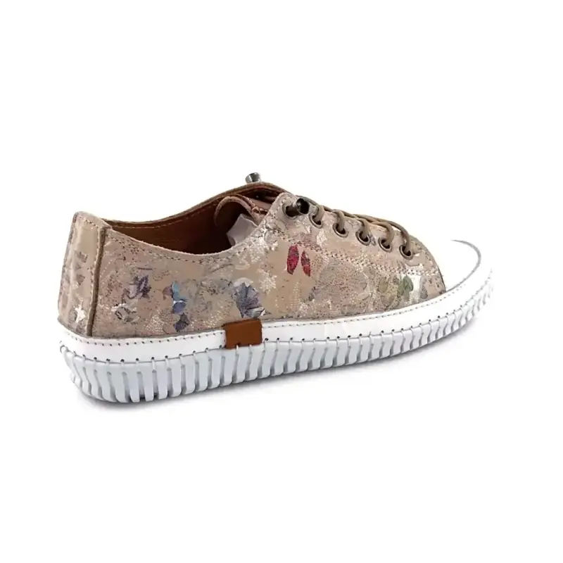 Ivoire 032 162-1 Skórzany nadruk Beżowy i biały Ivoire Chaussures