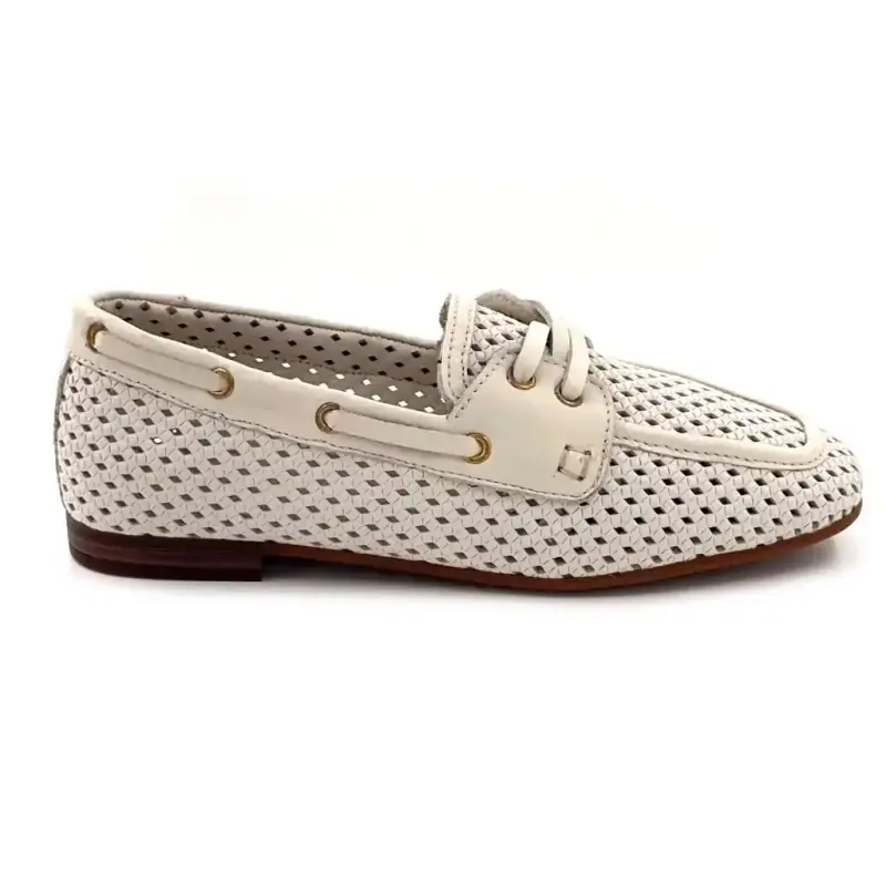 Mocassini Ivoire Png 36 in pelle color crema traforata 129,00&nbsp;€