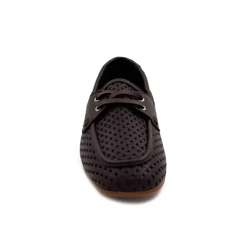 Ivoire perforiertes braunes Leder PNG 36 Ivoire Chaussures