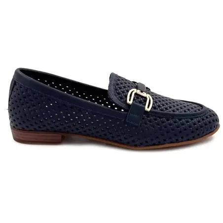 Ivoire 2025 Perforated Leather Navy Loafers €139.00
