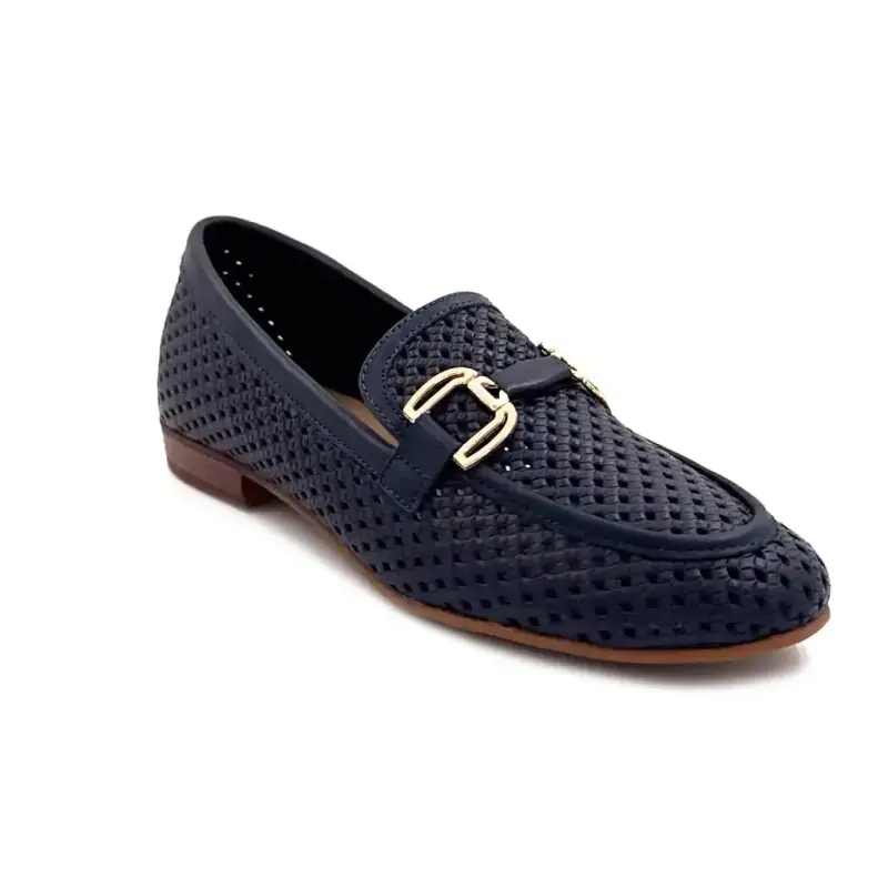 Ivoire 2025 Piele perforată Bleumarin Ivoire Chaussures