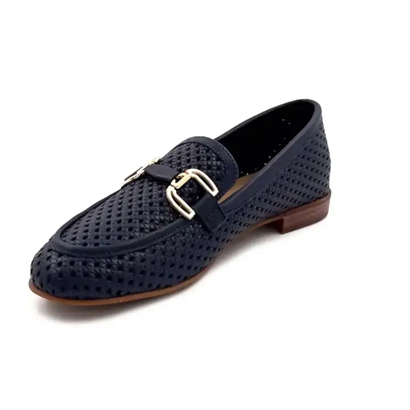 Ivoire 2025 Piele perforată Bleumarin Ivoire Chaussures