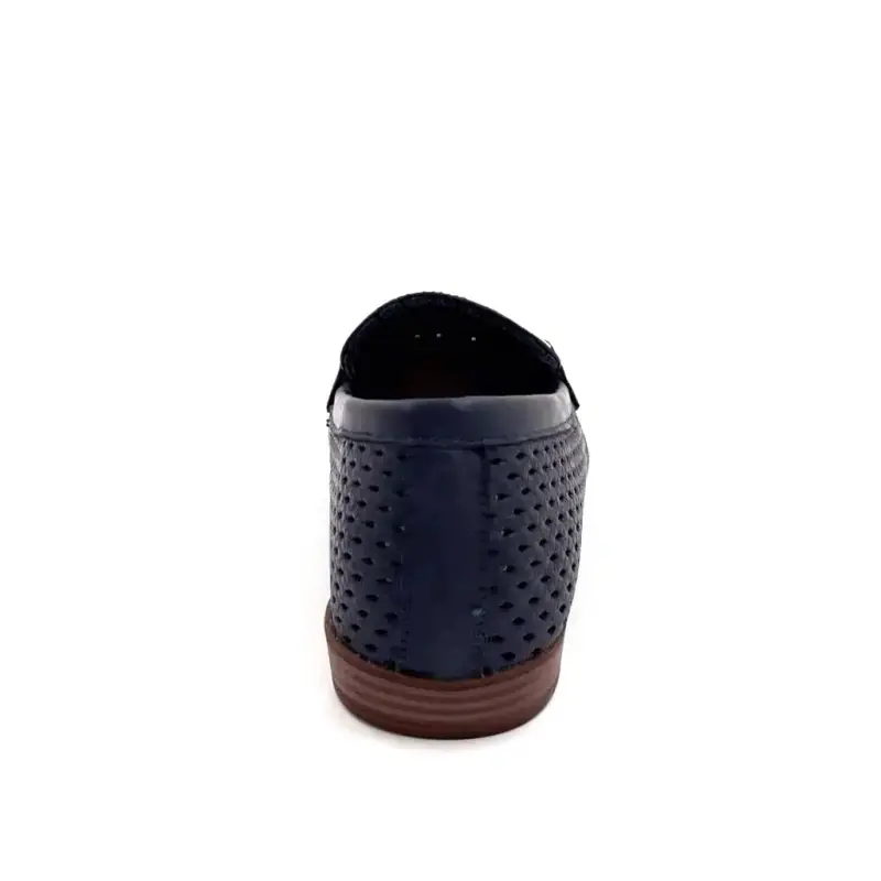 Ivoire 2025 Pelle traforata Blu navy Ivoire Chaussures