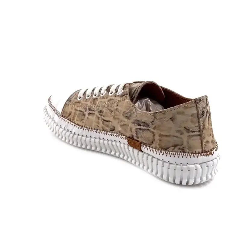 Couro com padrão de réptil Ivoire 139 409-1 Ivoire Chaussures