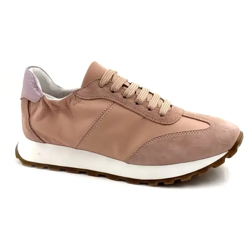 Ivoire Ss26-11 Daim & Cuir Rose Ivoire Chaussures