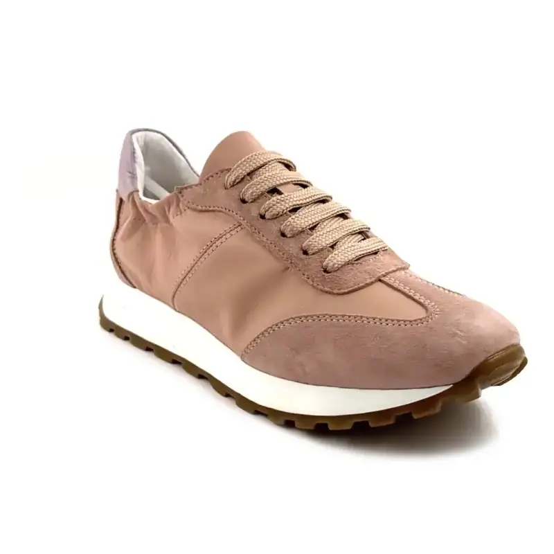 Ivoire Ss26-11 Suède & Roze Leer Ivoire Chaussures