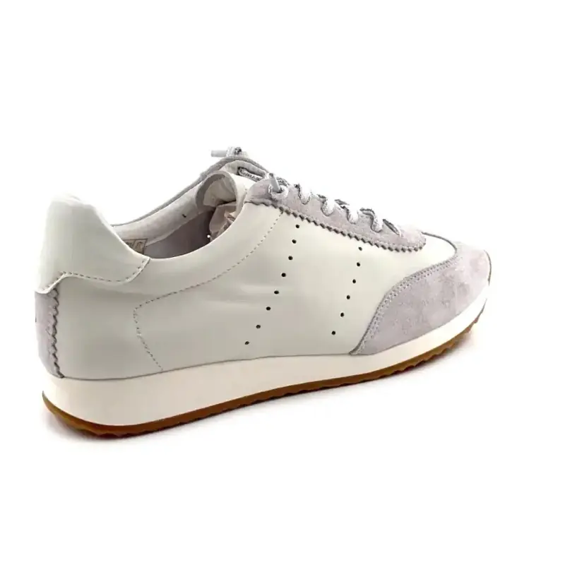 Ivoire Ss26-51 Wit leer & grijs suède Ivoire Chaussures