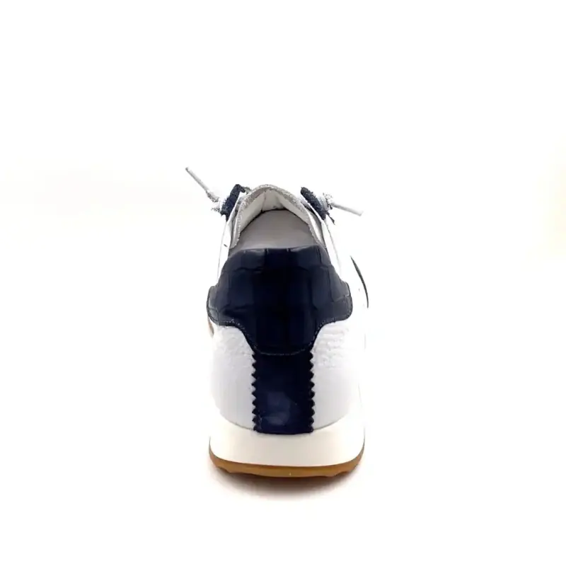 Ivoire SS26-51 White Leather & Blue Suede Ivoire Chaussures