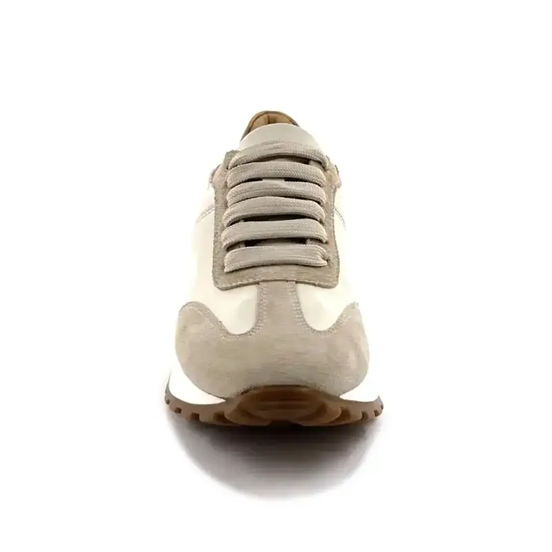 Ivoire SS26-11 Beige Leder & Beige Wildleder Ivoire Chaussures