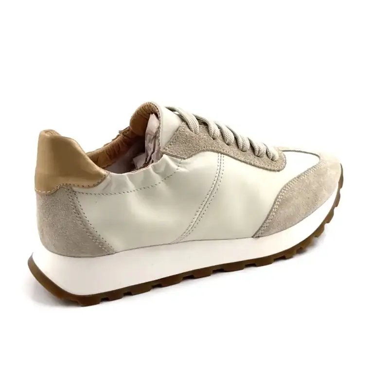 Ivoire Ss26-11 Cuir Beige & Daim Beige Ivoire Chaussures