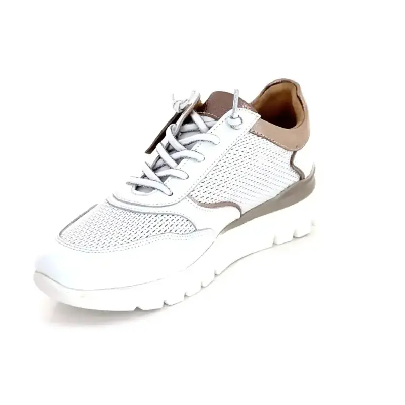 Ivoire SS26-37 Hvitt og gull skinn Ivoire Chaussures