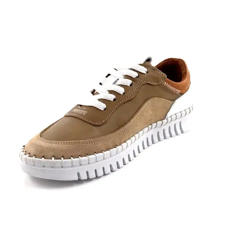 Ivoire 092 1803 Leder & Wildleder Taupe, Braun & Camel Ivoire Chaussures