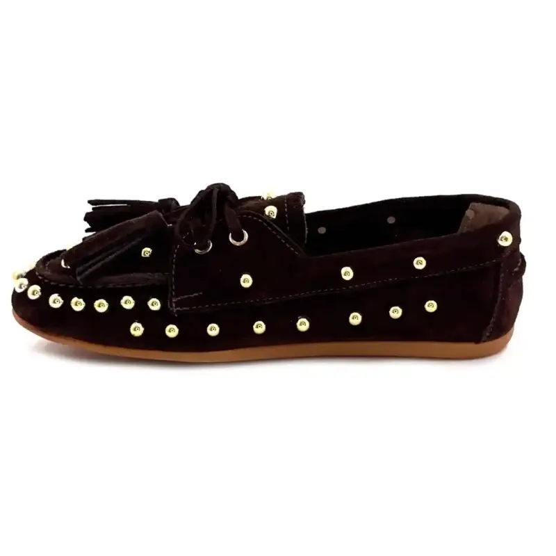 Ivoire Mr6511 Brun Mocka & Guldnit Ivoire Chaussures