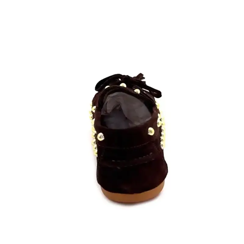 Ivoire Mr6511 Brun Mocka & Guldnit Ivoire Chaussures