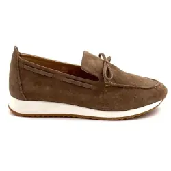 Mocasini Ivoire SS26-52 Gri-verzui, piele întoarsă, %price%