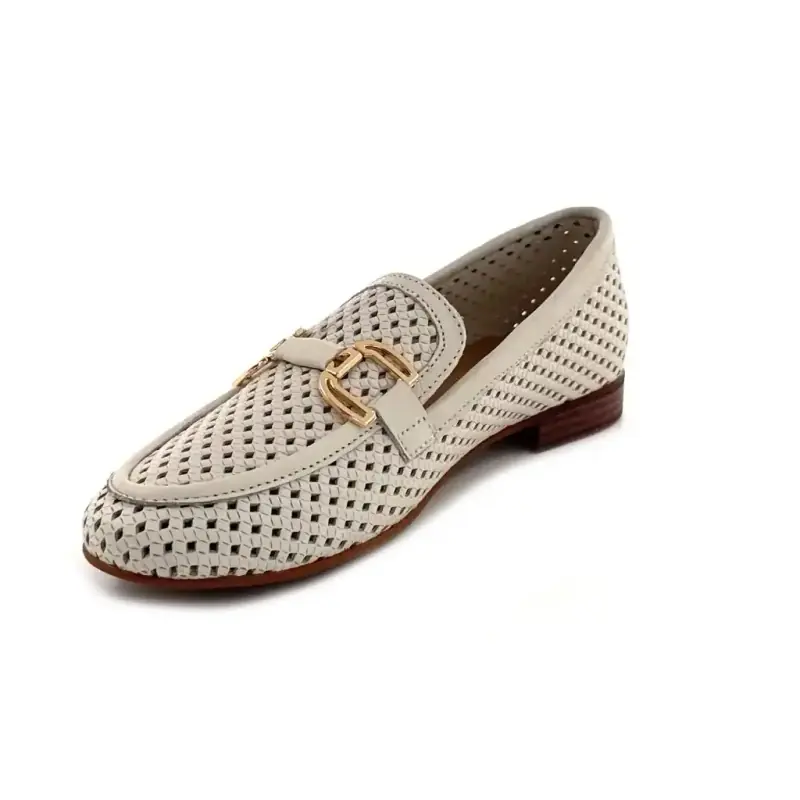 Ivoire 2025 Cuir Perforé Crème Ivoire Chaussures