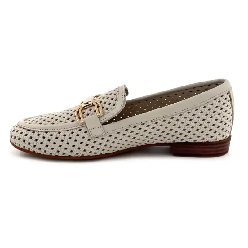 Ivoire 2025 Perforiertes Leder Creme Ivoire Chaussures