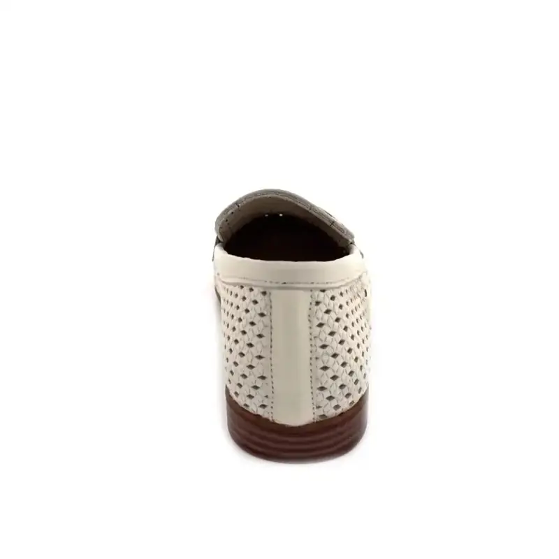 Creme de couro perfurado Ivoire 2025 Ivoire Chaussures