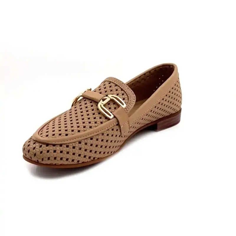Ivoire 2025 Cuero perforado Beige Capuchino Ivoire Chaussures