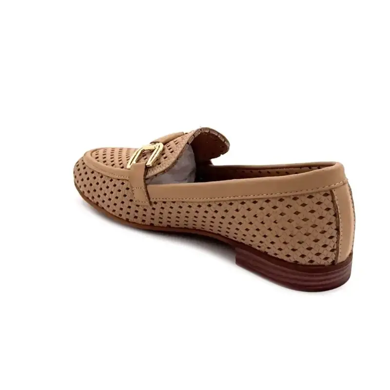 Ivoire 2025 Perforated Leather Beige Cappuccino Ivoire Chaussures