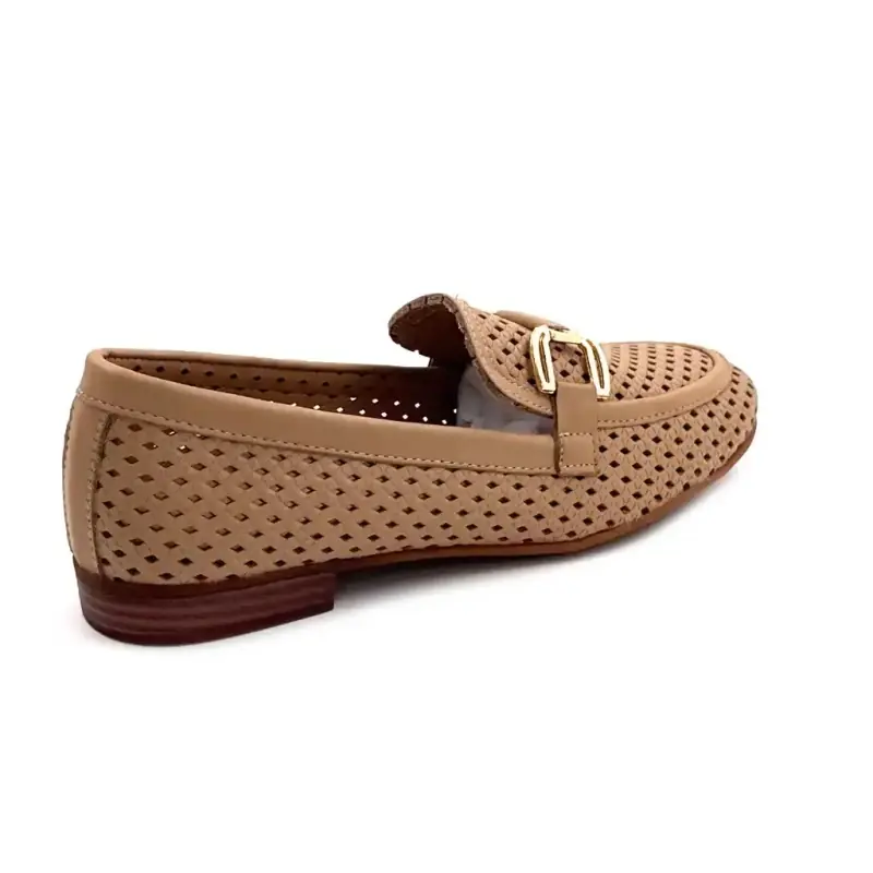 Ivoire 2025 Cuero perforado Beige Capuchino Ivoire Chaussures