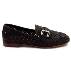 Mocassim Ivoire 2025 em couro marrom perfurado %price%