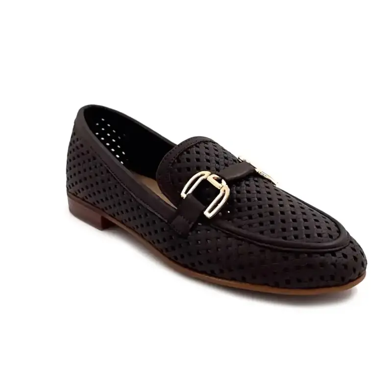 Ivoire 2025 Cuero marrón perforado Ivoire Chaussures