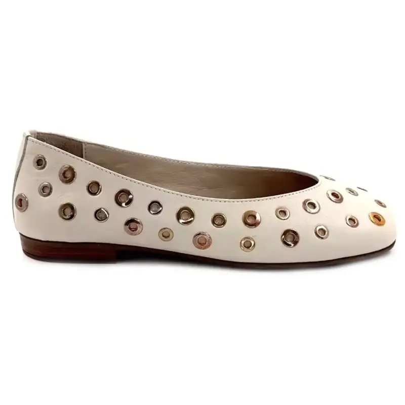 Sapatilhas Bailarina Ivoire 58301 em Couro Creme Marshmallow 129,00&nbsp;€
