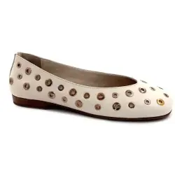 Ballerines Ivoire 58301 Cuir Crème Marshmellow %price% %shop-name%