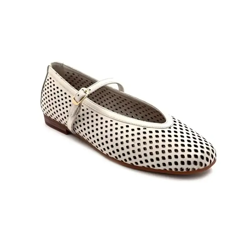 Ivoire 124007 Kremfarget skinn Ivoire Chaussures