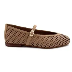 Ivoire Ballerina Flats 124007 Hazelnut Leather %price%