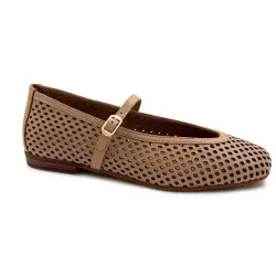 Ballerines Ivoire 124007 Cuir Noisette %price% %product-name%