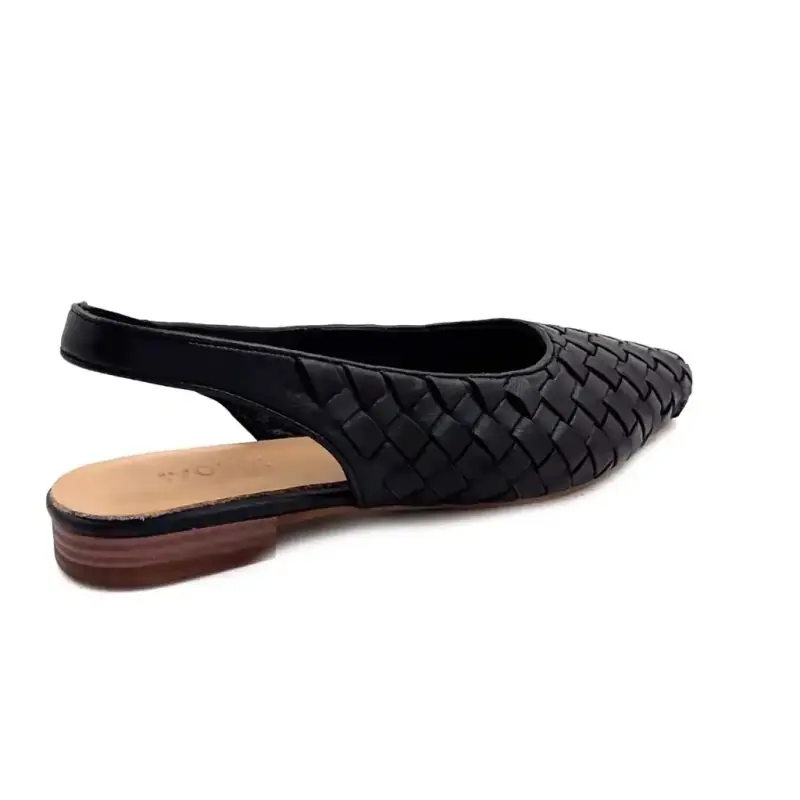 Ivoire 716052 Czarna pleciona skóra Ivoire Chaussures