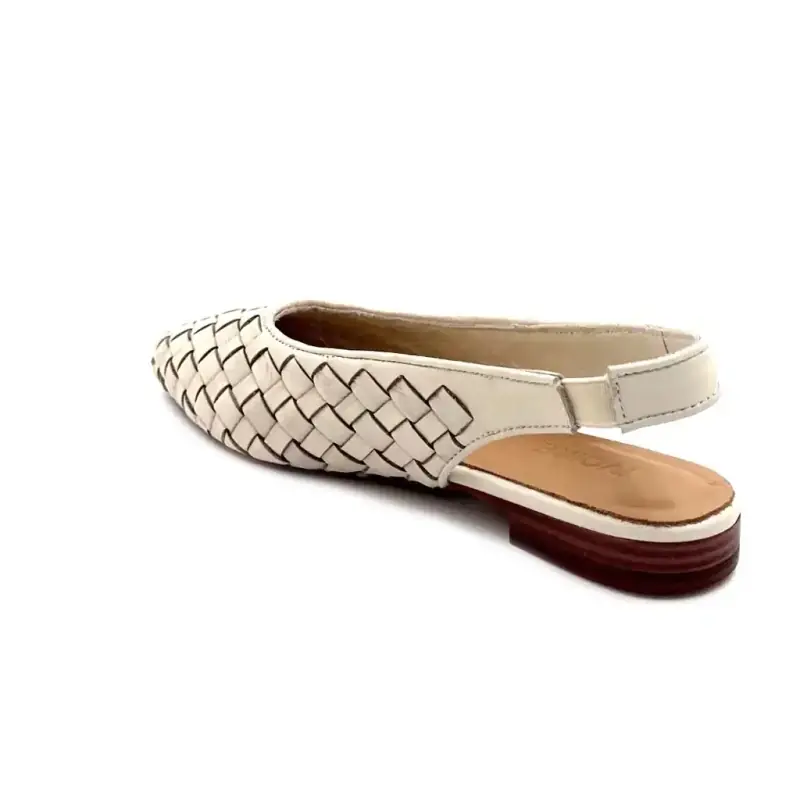 Ivoire 716052 Piele împletită crem Marshmallow Ivoire Chaussures