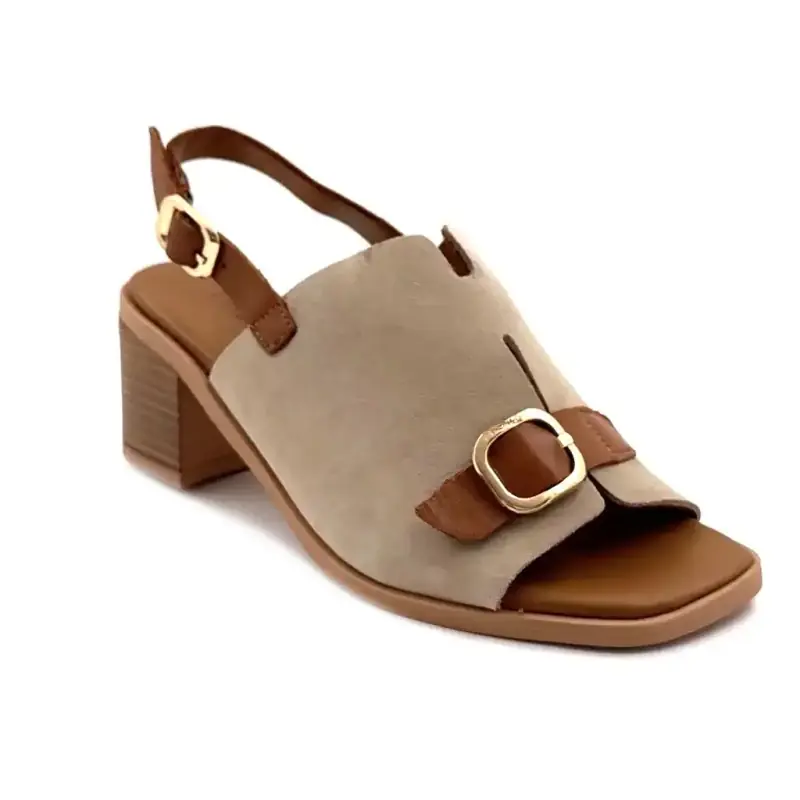 Ivoire 500 2699 Beige ruskind og kamelfarvet læder Ivoire Chaussures