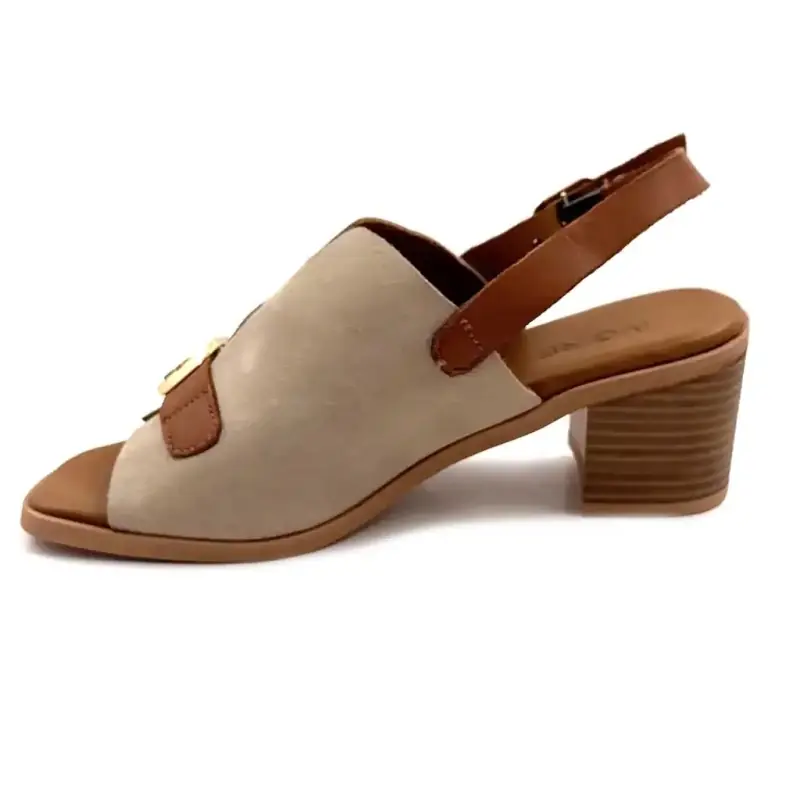 Ivoire 500 2699 Beige suède & camelkleurig leer Ivoire Chaussures