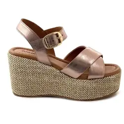 Sandalen met plateauzool en sleehak Ivoire Chaussures