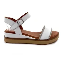 Ivoire platform sandalen 03 mc 6653 Wit leer %price%