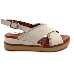 Sandale cu platformă Ivoire 03-mc-6651 din piele crem %price%